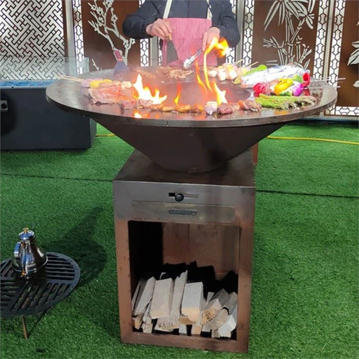 Corteni terasest pliidiplaadiga grillilaud väliterrassiga terasest grillilaud