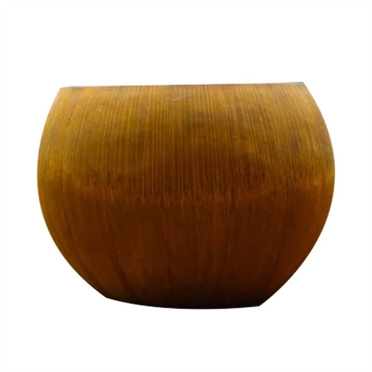 Corten Steel Squared Flower Pots