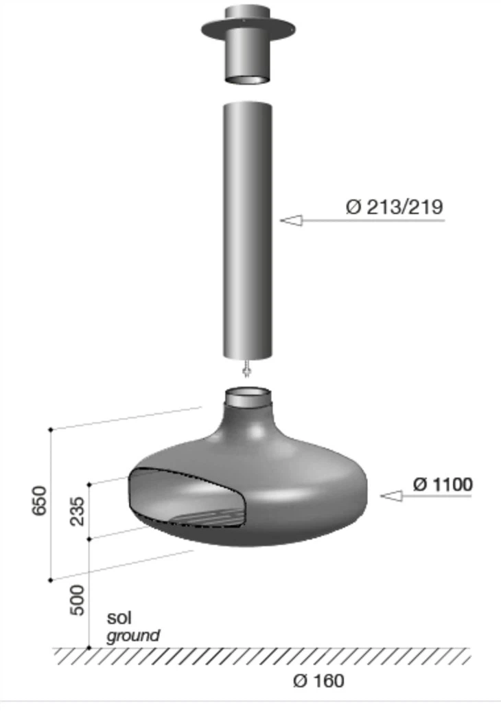 Siseruumide kaasaegne peatage etanooli kamin chimeneaga