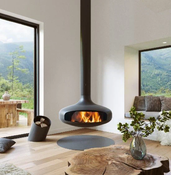 Indoor Rotating Hanging Fireplace