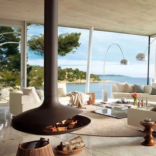 Mounted Wood Fireplace