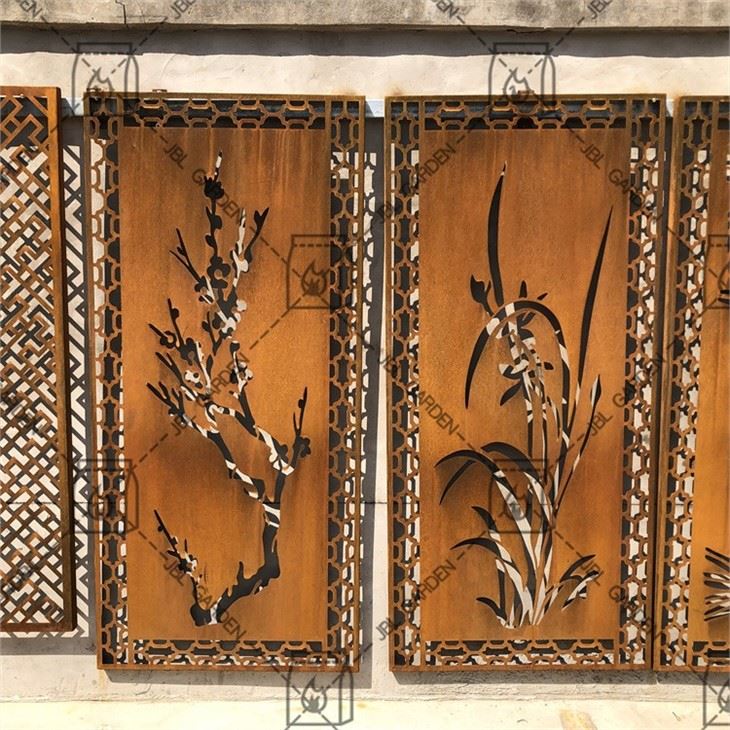 Ourdoor Corten Rusy Hang Screen