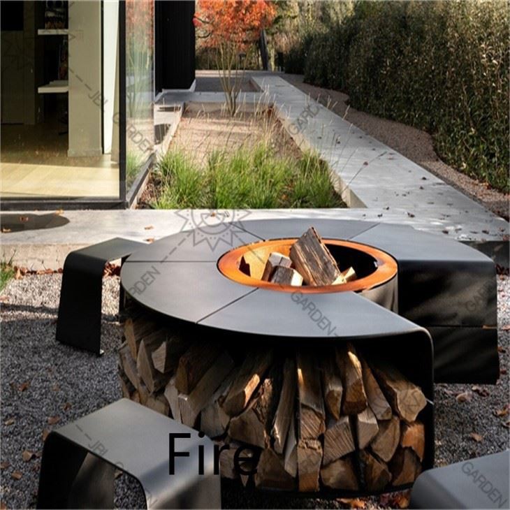 Square Fire Pit laud