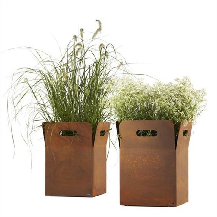 The New Balcony Weathering Steel Planter