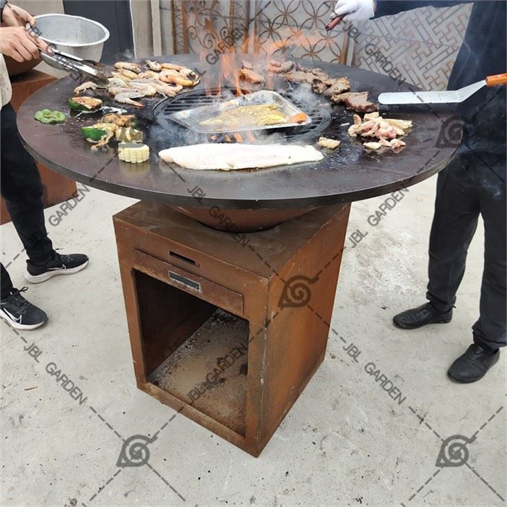 Wood Burning Corten Bbq Grill