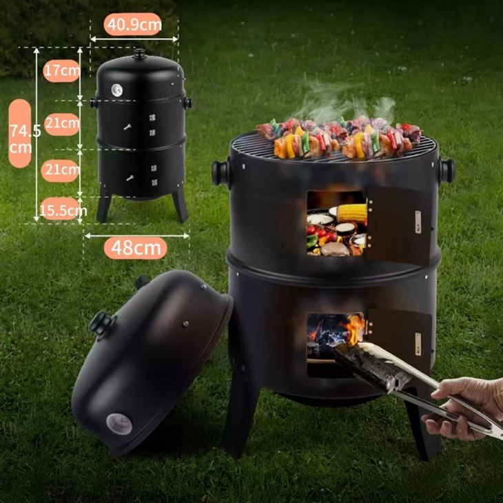 3 in 1 Outdoor Portable Meat Baking Grill