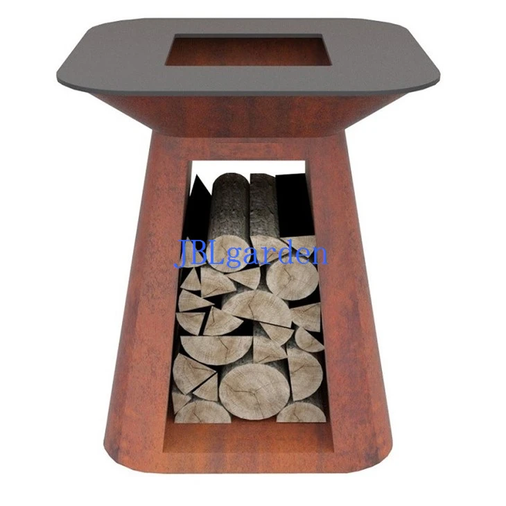 Cheap Outdoor Corten Steel Charcoal BBQ Grill