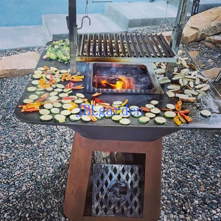 Cheap Outdoor Corten Steel Charcoal BBQ Grill