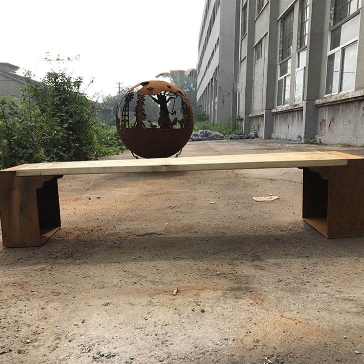 Corten Street Furniture Park Bench