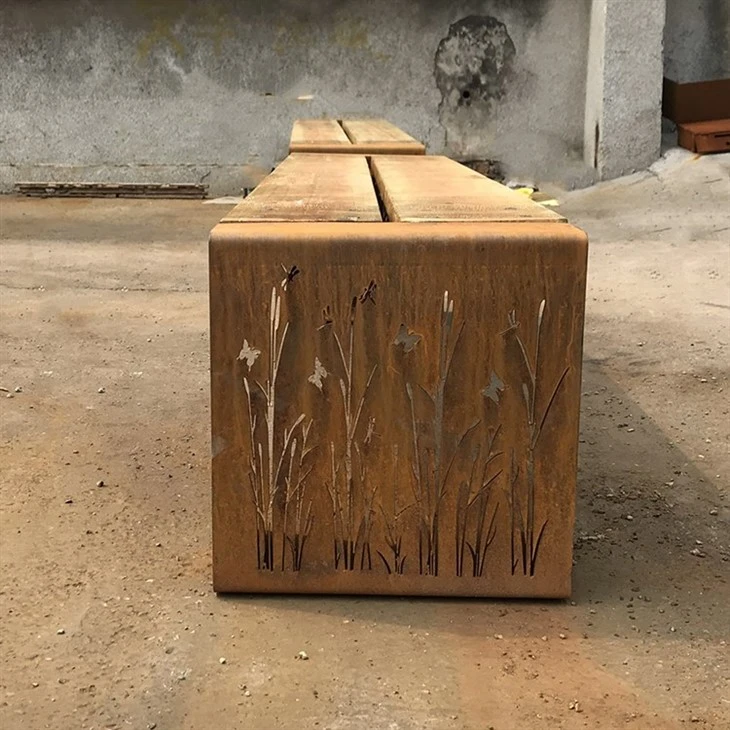 Corten Street Furniture Park Bench