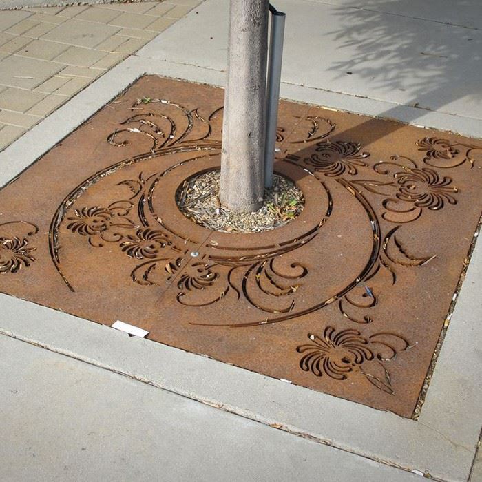 Durable Corten Steel Tree Grating Panel factory