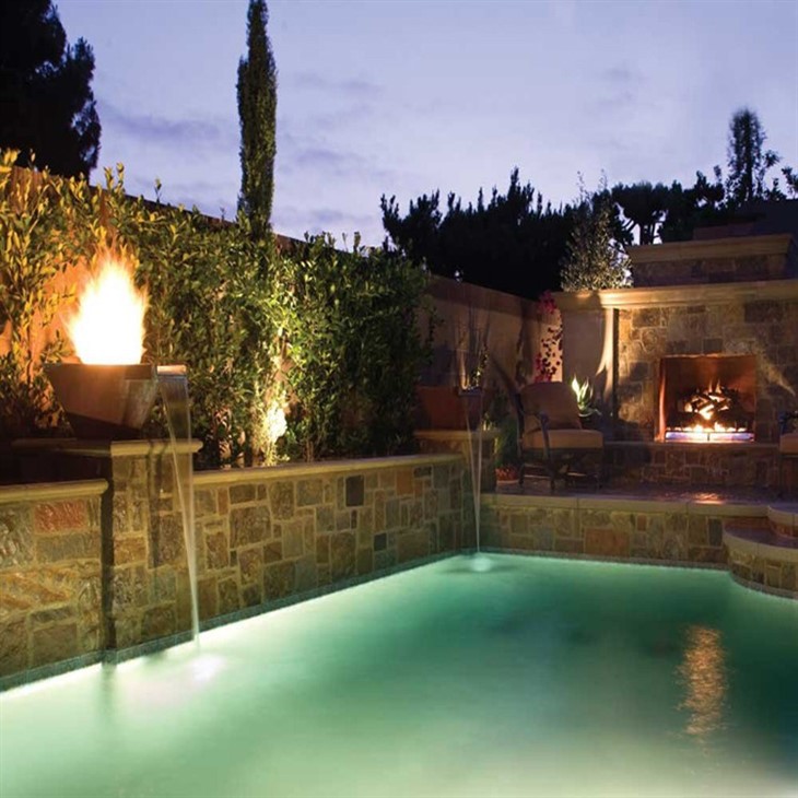 Outdoor Gas Burning Firepit With Water