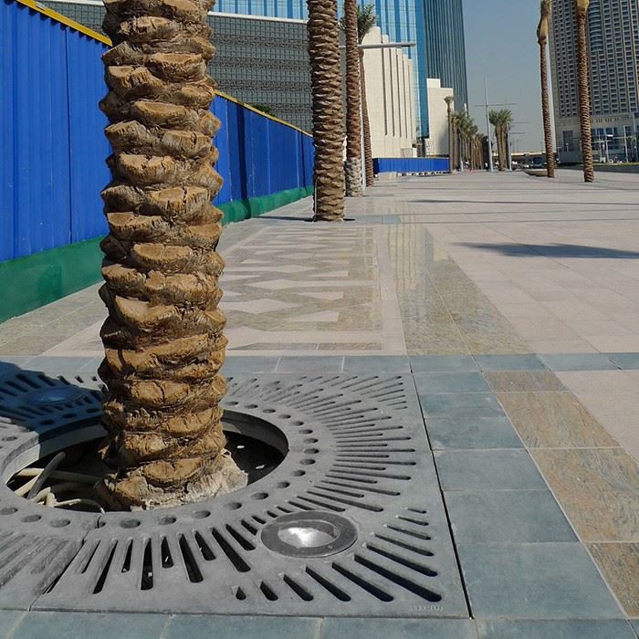 Patterned Corten Steel Tree Grate factory