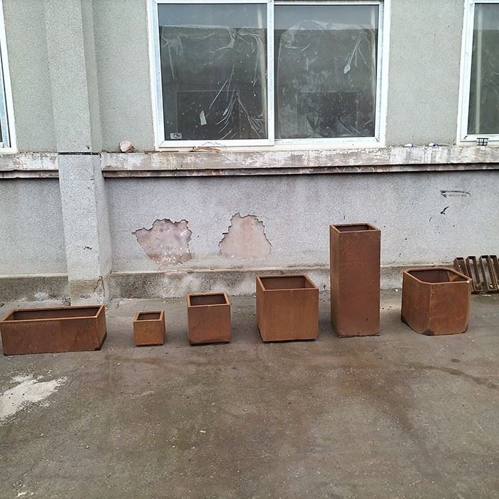 Rusty Steel Planters Box