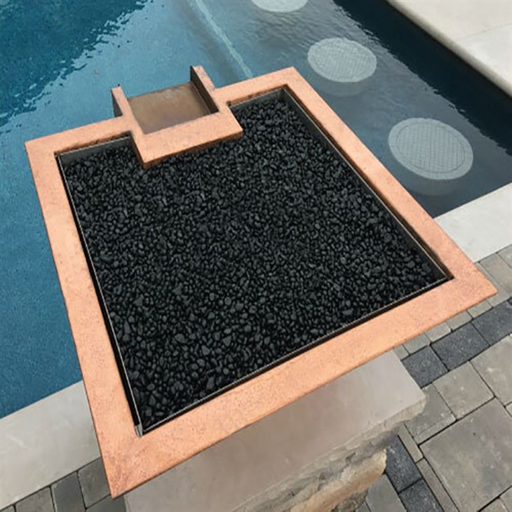 Swimming Pool Decorative Waterfall Gas Fire Pit high quality