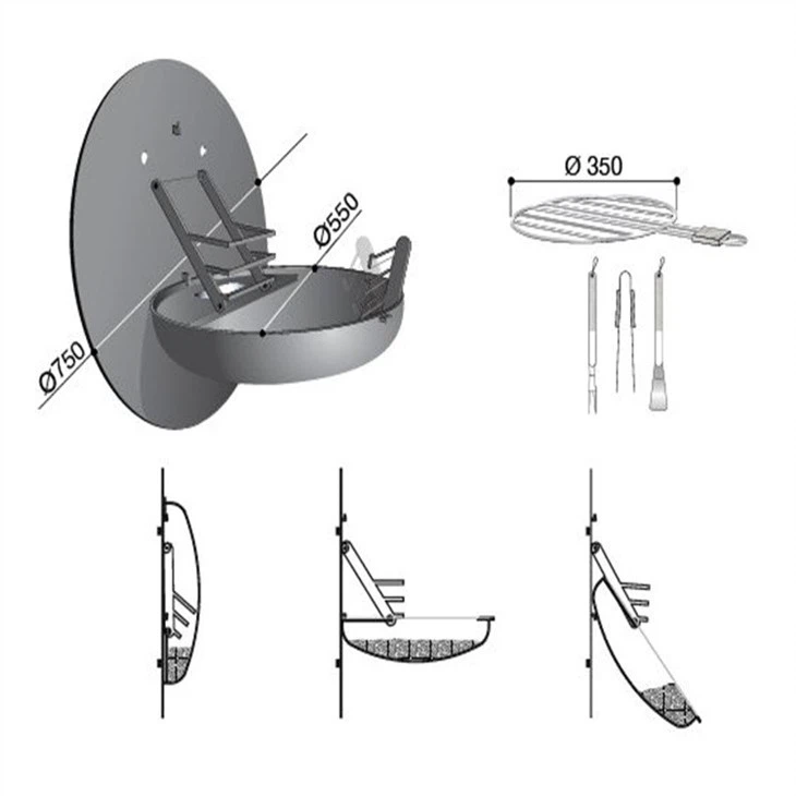 Wall Mounted BBQ Grill