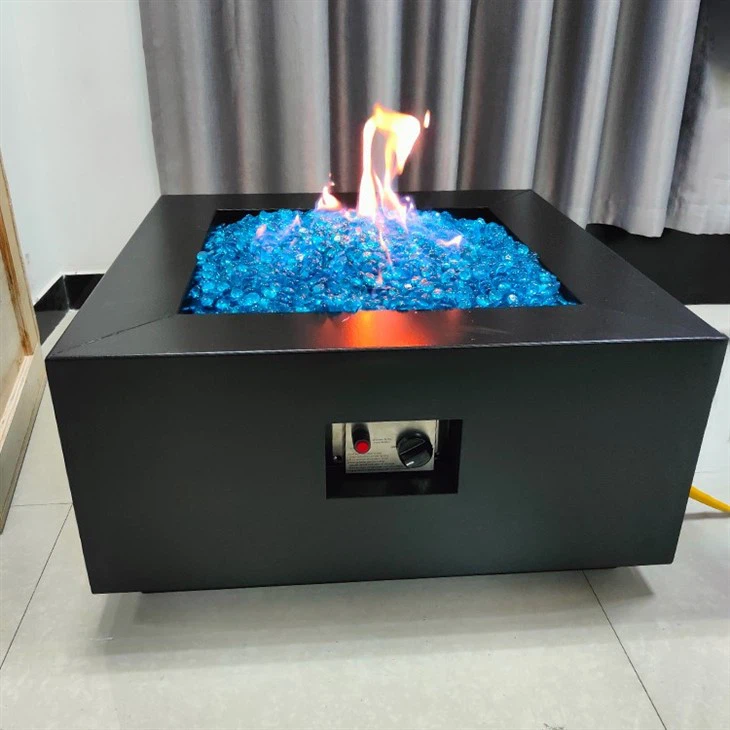 Warming And Decorative Rectangular Firepit Table
